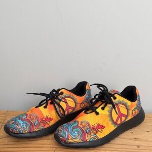 Colorful Peace Sign Women's Sneakers